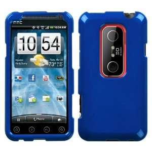  Solid Dark Blue Hard Protector Case Cover For HTC EVO 3D 