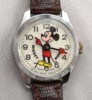 Vintage WDP Walt Disney Productions MICKEY MOUSE Wrist WATCH Swiss 