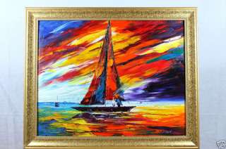   EYE CATCHING LOVELY SEASCAPE OIL PAINTING masterful color and texture