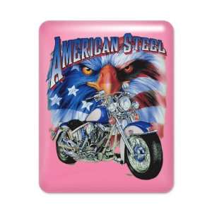 iPad Case Hot Pink American Steel Eagle US Flag and 