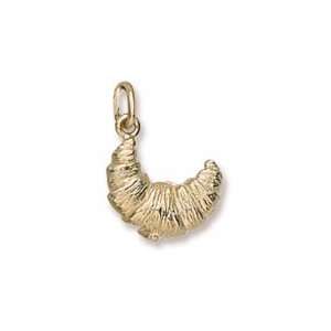  French Croissant Charm in Yellow Gold Jewelry