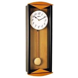   : Quartz Time Only Wood Wall Clock in Beech and Black: Home & Kitchen