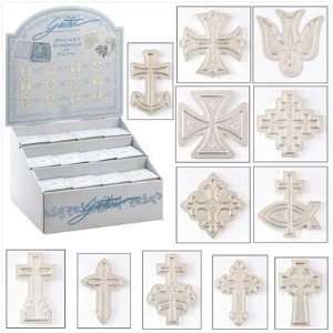 Pocket Symbol Of Faith Silver Talisman Cross Charm 36Pk  
