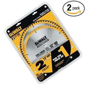   ATB Thin Kerf Crosscutting Miter Saw Blade with 1 Inch Arbor, 2 Pack