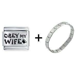  Obey My Wife Italian Charm Pugster Jewelry