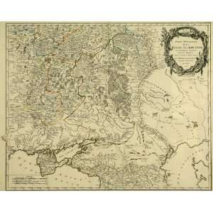  Antique Map of Europe Russia (south), 1752