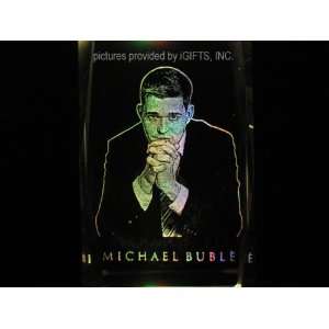 MICHAEL BUBLE 2D Laser Etched Portrait Crystal Everything 