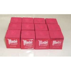  Masters RED Billiard Chalk   1 dozen    