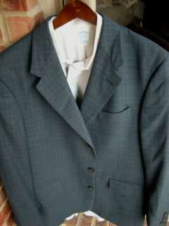 Hart Schaffner Marx Blue Mens Wool Blazer Jacket Sport Suit Coat 44R 