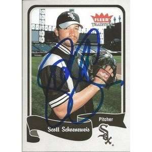   Scott Schoeneweis Signed White Sox 2004 Fleer Card: Sports & Outdoors