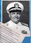 1957 Vice Admiral Edgar Allan Cruise Photo Document
