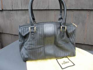 Fendi handbag black satchel excellent  