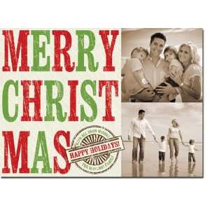  Digital Holiday Photo Cards (Linen Background)