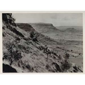 1928 Deccan Trap Basalt Aurangabad India Landscape NICE   Original 