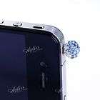 1PC Sky Blue Crystal Anti Dust Ear Cap Plug Stopper for iPhone 4S All 