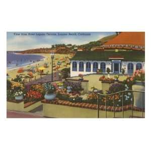  Hotel Terrace, Laguna Beach Premium Poster Print, 12x8 