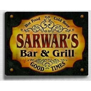  Sarwars Bar & Grill 14 x 11 Collectible Stretched 