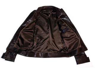 Mens Brown Vegetable Tanned Leather Jacket JK # 4  