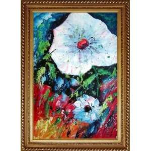   Background Oil Painting, with Exquisite Dark Gold Wood Frame 42.5 x 30