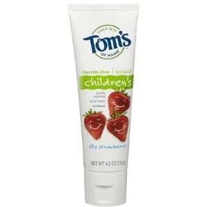 Toms of Maine Fluoride Free Childrens Toothpaste Silly Strawberry 4 