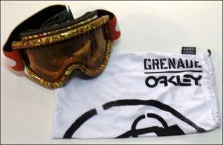 See Pics! Oakley Grenade Pro Frame Snow Goggles Rasta Frame/Persimmon 
