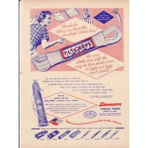 Samson Cordage Works Clothesline 1957 Original Vintage Advertisement