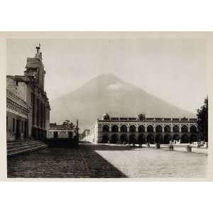  1931 Plaza Guatemala Antigua Volcan de Agua Volcano 