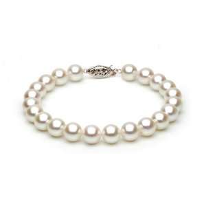   Akoya Saltwater Cultured Pearl Bracelet AA+ Quality, 6.5 Inch Jewelry