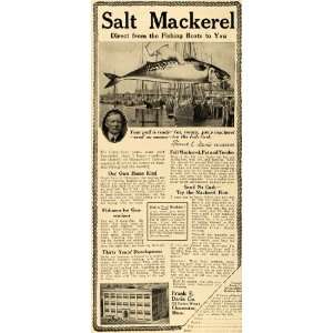  1917 Ad Salt Mackerel Frank E Davis Company Gloucester 