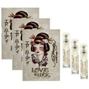  Ed Hardy Love & Luck for Women Perfume Sample Sprays x 3 