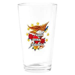   Pint Drinking Glass Bald Eagle Death Before Dishonor: Everything Else