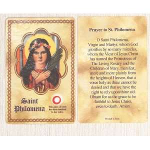  St. Philomena relic card   Wonder worker   miracle saint 
