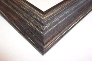 Black Weathered Wood Picture Frames Custom Sizes  