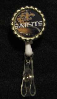 retractable id badge holder, N.O. Saints 15 designs  