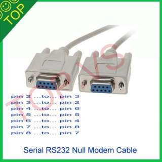Serial RS232 Null Modem Cable Female to Female DB9 5ft 1.5m Cross 