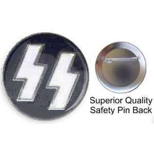 NAZI SS Members button 1.5 Pin back Button Replica on a Pin