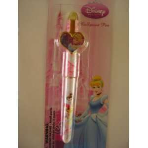 Disney Princess Cinderella 5 1/2 Ball Point Pen & Heart Shaped Clip
