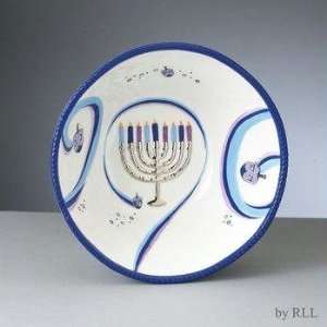  Chanukah Ribbons Ceramic Serving Bowl: Home & Kitchen