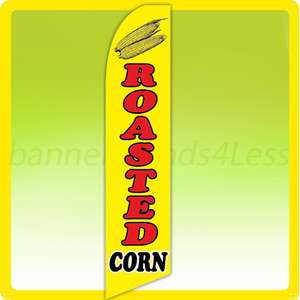 Feather Flutter Banner Sign Tall Flag   ROASTED CORN y  