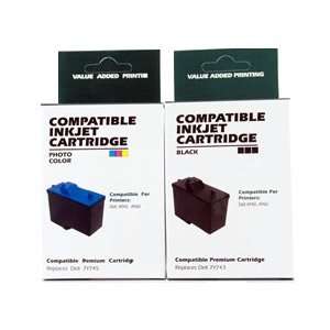  Reman Dell 7Y743 & 7Y745 Ink Cartridges  Pack of 2 (1 