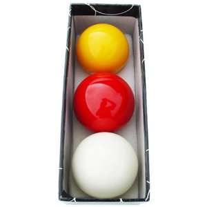  Sterling Carom Balls: White, Yellow, Red: Sports 