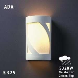 : CER 5320W   Justice Design   Small Lantern Closed Top Outdoor   ADA 