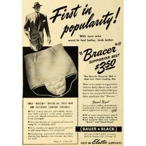  1947 Ad Kendall Co. Bauer & Black Bracer Supporter Belt 