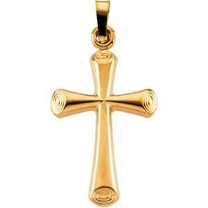Genuine IceCarats Designer Jewelry Gift 14K Yellow Gold Cross Pendant 