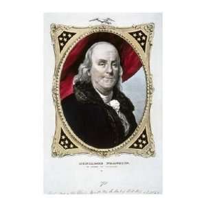    Currier and Ives   Benjamin Franklin Giclee Canvas