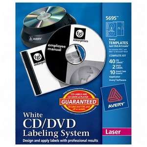 Avery Dennison 5695 Cd/dvd Design Kit  Lables Jewel Case Inserts 