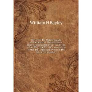   in the lives of its members William H Bayley  Books