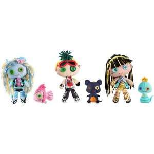  Monster High Plush Set Cleo Deuce and Lagoona: Toys 