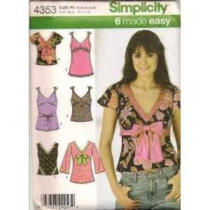 Simplicity Pattern 4353 Bias Tunic with Variations Size P5 
