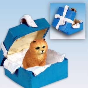  Chow Chow Blue Gift Box Dog Ornament   Red: Home & Kitchen